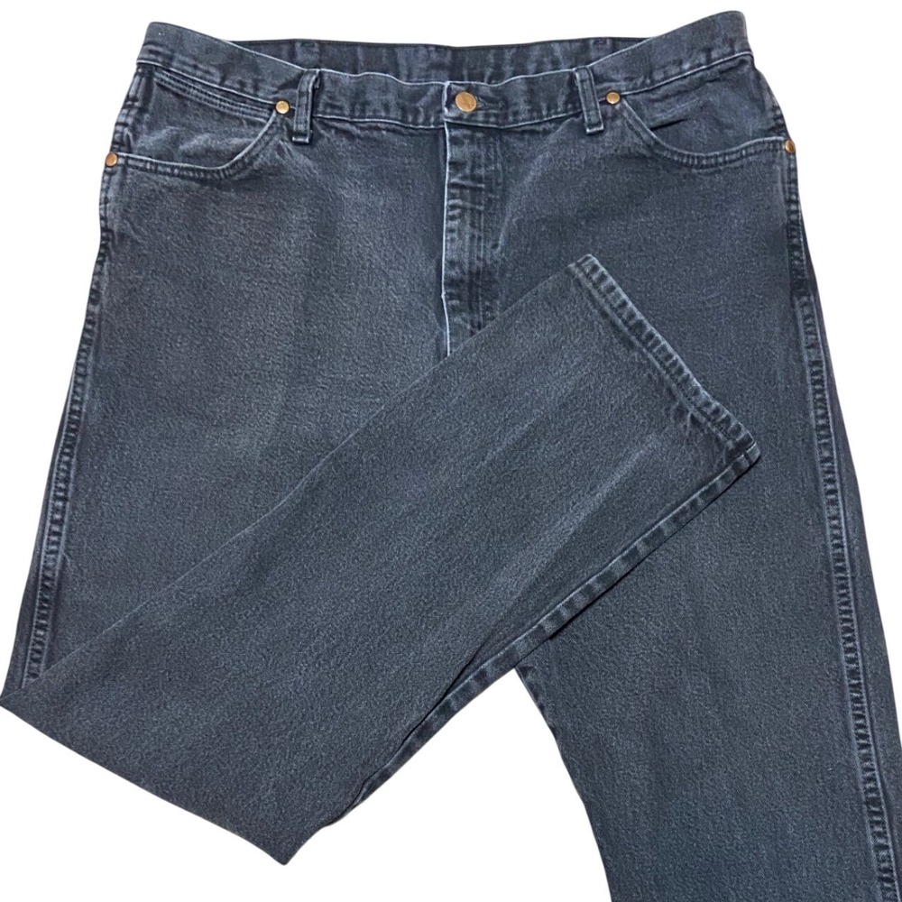 Wrangler Cowboy Cut Straight Leg Jeans Washed Black 40x34 Western‎ Rodeo Country
